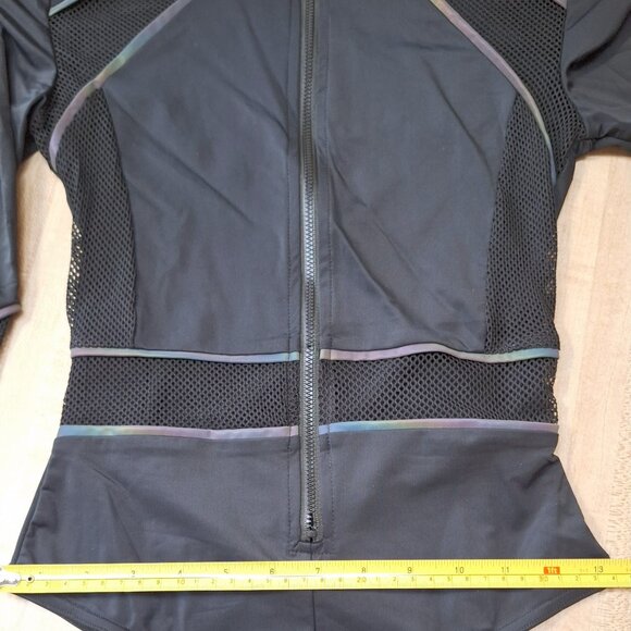 Slightly Defective iHeartRaves Dark Meets Light Rainbow Reflective Bodysuit - Picture 12 of 13